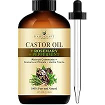 Handcraft Blends Castor Oil Peppermint Oil, Hair Growth Oil, Body Oil, Rosemary