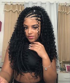 Simple Fulani Braids, Short Box Braids Hairstyles, Braids Ideas, Curly Crochet Hair Styles, Braids Hairstyles Pictures, Braided Cornrow Hairstyles, Hair Twist Styles, Fulani Braids, Cool Braid Hairstyles