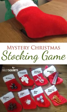 Stocking Decorations Diy, Christmas Eve Games, Stockings Diy, Christmas Gift Games, Stocking Ideas, Christmas Mystery, Halloween Mystery