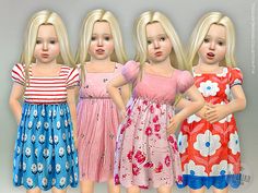 Farm Dress, Sims 4 Update, Virtual Fashion, Sims 4 Clothing, Toddler Dress