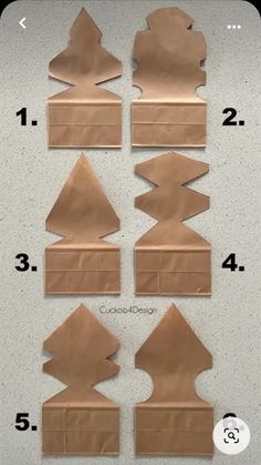 how to make paper shapes out of brown paper and cut them into smaller pieces with scissors