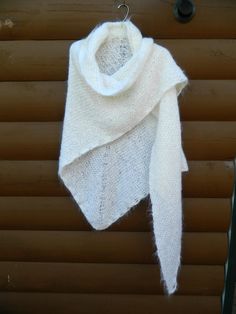 Vintage Handmade White Mohair Shawl - Wedding Shawl One Size Fits All Lovely hand knit mohair shawl Excellent condition Measurements 120" wide x 52" Wedding Shawl, Shawls And Wraps, One Size Fits All, Scarf Wrap, Shawl, Hand Knitting, Scarf Accessory, Art Collection, Bathing Beauties