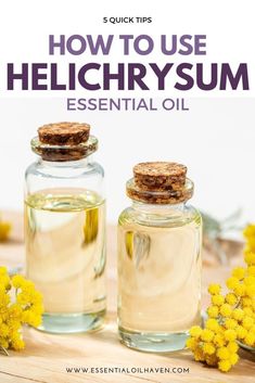 Helichrysum essential oil is a wonderful first aid oil. It helps skin irritations, sunburn, eczema or acne. Learn about the top 5 uses of Helichrysum oil here. #essentialoils #helichrysum #essentialoilhaven Ways To Use Essential Oils, Gut Issues, Digestive Problems, Essential Oils For Pain, Essential Oils Guide, Essential Oils For Sleep, Essential Oil Benefits