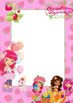 FREE Strawberry Shortcake Party Birthday Invitation Templates | FREE Printable Birthday Invitation Templates - Bagvania Strawberry Shortcake Background Wallpapers, Strawberry Shortcake Svg Free, Strawberry Shortcake Baby Shower Theme Invitations, Strawberry Shortcake Stationary, Summer Birthday Invitations, Birthday Party Invitations Free, Strawberry Shortcake Birthday