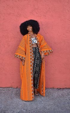 Kimono Ankara, Ankara Pants, African Kimono, Kitenge Designs, Afrocentric Fashion, Look Boho Chic