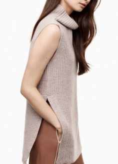 #ad Top Rated ARITZIA Wilfred Durandal Sweater S Sleeveless Merino Wool Turtleneck Cowl Tunic, Fashion Women's Sweaters Sleeveless Turtleneck Sweaters, Turtleneck Tunic, Womens Knit Sweater, Wool Sweaters Womens, Oversized Turtleneck Sweater, Funnel Neck Sweater, Ladies Turtleneck Sweaters, Sleeveless Turtleneck, High Neck Sweater