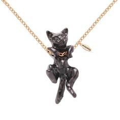 PRICES MAY VARY. Material:Zinc alloy,real gold plating Cat size:0.91*0.39inches/2.3*1cm, Chain length:16inches/41cm+extend 2inches/5cm Simple personalized design can add more charm for you. GREAT AS A GIFT:Provide an elegant jewelry gift box, this beautiful necklace would be great gift for that special someone in your life. Buy the necklace for your girlfriend, wife, daughter, mom,grandmother, aunt, sister, female friend, best friend. The perfect present for the any occasion, whether it is for M Black Cat Necklace, White And Black Cat, Hanging Necklaces, Female Friends, Cat Necklace, Beautiful Necklace, Elegant Jewelry, Jewelry Gift Box, Real Gold