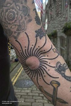 a person with a tattoo on their arm