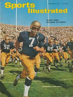 the cover of sports illustrated magazine featuring an image of a football player running down the field