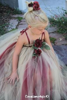 Kimmi - what about pink and gold?! Or we're all gold and a color we pick that are different but compliment each other? Spoiled Girl, Tulle Dresses, Wine Dress, Tutu Dresses, Fairy Dresses, Cranberry Color, Kid Clothes