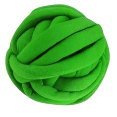 a ball of green fabric on a white background