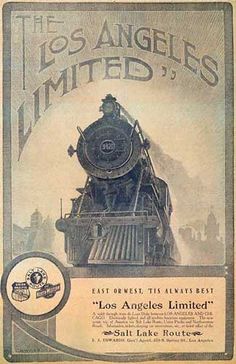 an advertisement for the los angeles limited train