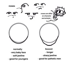 the different types of nose shapes and how they are used to make them look like faces