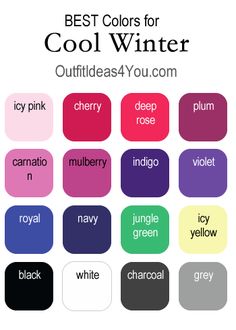 Colors For Deep Winter, Deep Winter Palette Outfits, Your Color Style