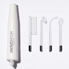 This high-tech bacteria-killing facial wand for at-home blemish treatments uses small currents to oxygenate the skin, increases circulation, reduces inflammation, and heals emerging pimples. This pain-free tool is used daily, clears up pustular and cystic acne. Stacking your skincare products with the High-Frequency Device not only detoxifies pores and kills blemish-causing bacteria so that your products can work harder but also supports healthy collagen so the skin becomes more efficient at rep High Frequency Facial, Spring Skin, Increase Circulation, Post Inflammatory Hyperpigmentation, Facial Devices, Skin Care Devices, Health Tools, Beauty Care Routine, Cystic Acne