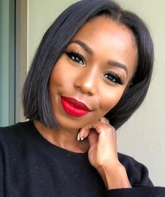 Hair Bobs, Bob Weave, Black Bob Hairstyles, Tan Skin Blonde Hair, Black Bob, Natural Black Women, Short Bob Haircuts, Bob Styles, Long Bob