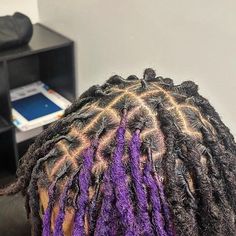 Dreads Hair Dye Men, Dyed Hair Locs Men, Colors To Dye Your Dreads, Hair Dye Ideas Men Dreads, Died Dread Locks, Dreadhead Colors, Dyed Locs Men Dreadlocks, Purple Dyed Locs, Color Locs Men