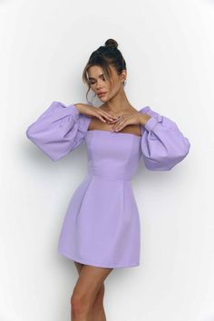 Purple Short Dress, Elegant Fashion Outfits, Classy Short Dresses, Simple Frocks, Cute Short Dresses, Stunning Prom Dresses, Cute Dress Outfits, Everyday Fashion Outfits, Quick Outfits