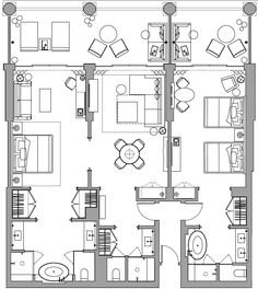 the floor plan for an apartment with two bedroom, one bathroom and another living room