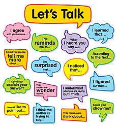 an assortment of speech bubbles with the words let's talk written in different languages