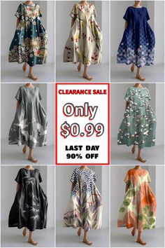 Womens Linen Dresses, Loose Midi Dress, Cherry Dress, Maxi Dress Sale, Midi Short Sleeve Dress, Art Dress, Warm Outfits, Style Mistakes, Womens Clothing Stores