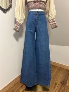 Lovely pair of 1970s flares, from brand 'Inega' , in good vintage condition, these have had repairs here and there but are in great condition, mega flare. Best fit a UK 6-8 waist 28" rise 11" hip 32" length 35" #vintage #70s #1970s #60s #flares Retro Cotton Flares For Fall, Fitted Retro Denim Flares, Fitted Denim Retro Flares, Retro Fitted High Rise Flares, Retro High Rise Fitted Flares, Fitted 70s Inspired Cotton Flare Jeans, 70s Inspired Fitted Flare Cotton Jeans, Retro High Waist Flare Jeans For Fall, 70s Inspired High Waist Fitted Flare Jeans