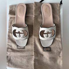 Gucci Sandals, Authentic, Great Condition, Used Only Twice, 7.5 Size. Gucci Sandals, Shoes Gucci, Gucci Shoes, Women's Shoes Sandals, Limited Time, Shoes Sandals, Color White, Size 7, Gucci