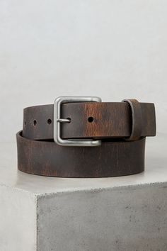 Distressed and oil-tanned harness buffalo leather gives the Pointer its rustic good looks. And its understated clean lines add depth without distraction. It's finished with a simple antiqued matte nickel buckle that's removable, and a single leather keeper. Buffalo Leather, Belt Size, Leather Belt, Clean Lines, Buffalo, Buckle, Wardrobe, Leather, Free Shipping