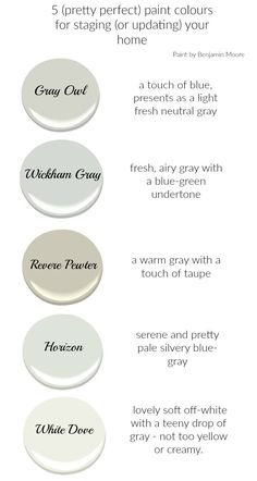 the different shades of paint that you can use in your home