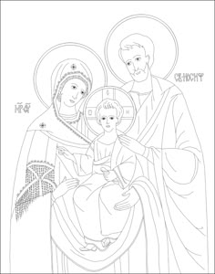 the virgin mary and child jesus coloring page