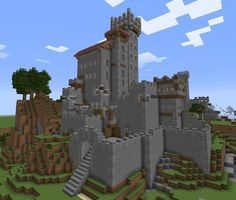 an image of a castle in minecraft