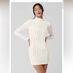 Alo Yoga Euphoria Long Sleeve Dress Size Small New Never Worn Alo Long Sleeve, Dresses Euphoria, Alo Yoga Casual Long Sleeve Sweater, Alo Yoga Long Sleeve Loungewear Sweater, Alo Sweatshirt Dress, Alo Yoga Cotton Long Sleeve Hoodie, Yoga Skirt, Yoga Dress, Alo Yoga Pants