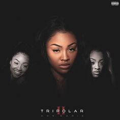 the album cover for tridalr featuring three women in black and one is looking at the