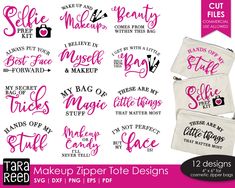 Makeup Bag Svg, Makeup Bag Quote, Movie Character Quotes, Makeup Svg, Bag Quotes, Makeup Help, Canvas Makeup Bag, Meant To Be Quotes, Character Quotes