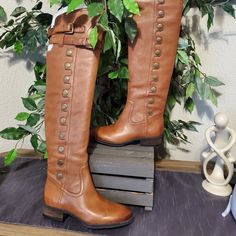 Buttery Soft Leather Sam Edelman Pierce Riding Boot In Whiskey. Buckle Wrap Around The Knee With Antiqued Decorative Buttons Running Up The Shaft. Low-Stacked Heel, Wide Calf (About 16 Inches). Brand New W/O Box, Never Worn. Perfect Condition! 100% Leather Shaft: 22" Heel: 1.25 " Tall Riding Boots, Sam Edelman Shoes, Wide Calf, Stacked Heel, Sam Edelman, Shoes Heels Boots, Brown Boots, Riding Boots, Soft Leather