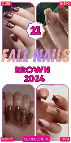 Fall Brown Nails, Brown Fall Nails, Brown Nail Art, Brown Nail Polish, Brown Nails Design, Nails Design Ideas, Essie Gel Couture, Fall Manicure, Essie Gel