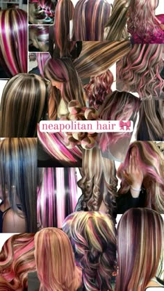 Highlights Peekaboo, Brown To Pink Balayage, Brown And Pink Hair, Skunk Hair, Blonde Pink, Peekaboo Hair, Cute Hair Colors, Hair Inspiration Long