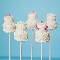 a group of cake pops sitting on top of each other