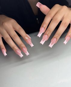 Long Acrylic Nails Coffin, Bling Acrylic Nails, Pink Acrylic Nails, Holographic Nails, Fire Nails, Funky Nails, Pretty Acrylic Nails, Dope Nails