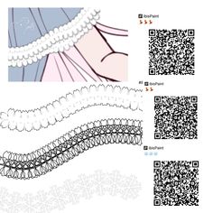 an image of a woman's hair and dress with qr code