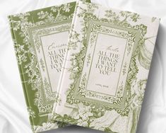 two green and white book covers sitting on top of each other, with the words all the things i want to tell you