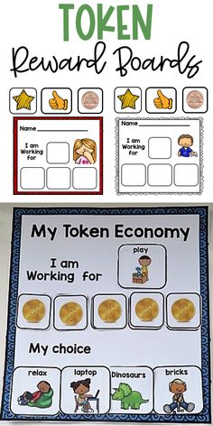 This positive reinforcement system is great for kids with Autism, Special ED, ADHD, Downs syndrome and is used by teachers, therapist and parents. They also provide structure in your behaviour support plans and run in conjunction with ABA management'. #autisim #specialeducation #autismbehaviormanagement Token Reward System, Behavior Management Chart, Reward Board, Special Education Behavior, Token Economy, Token Board, Reward Charts