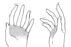 two hands are shown with their fingers extended