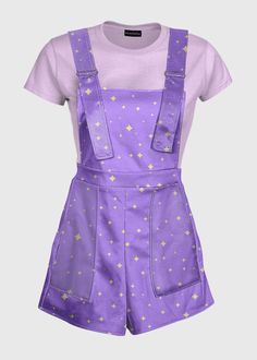 Plus Size Dungarees, Purple Overalls, Kawaii Purple, Womens Overalls, Kawaii Clothing, Denim Hoodie, Zooey Deschanel, Overalls Women, Kawaii Clothes