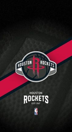 the houston rockets logo on a black background