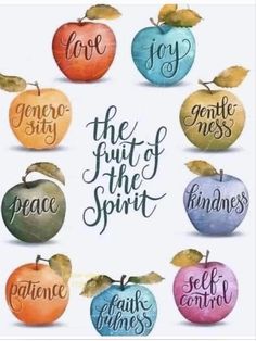 the fruit of the spirit is painted in different colors