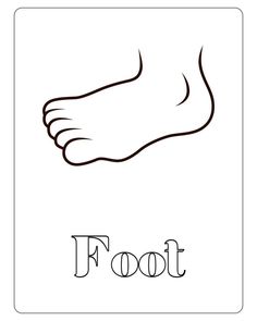 a foot with the word foot on it and an image of a person's feet