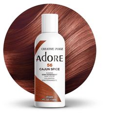 Pack of 1 Adore Hair Color - please verify color name in the Product Title Transform your hair with the vibrant and long-lasting hues of Creative Image Adore Semi-Permanent Hair Color. This innovative hair dye is designed to infuse each strand with rich, radiant color while maintaining the health and integrity of your hair. Free from harsh chemicals like ammonia, peroxide, and alcohol, Adore provides a gentle yet effective coloring experience that leaves your hair feeling soft, silky, and full o Ginger Hair Adore, Tangerine Hair Color, Adore Hair Color, Tangerine Hair, Revlon Colorsilk, Cajun Spice, Punky Color, Temporary Hair Dye, Root Touch Up