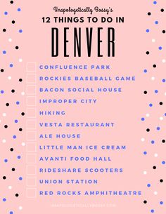 the 12 things to do in denver