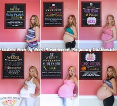 the pregnant woman is posing for pictures